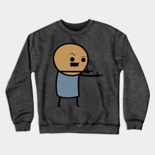 Stick Man Pointing Crewneck Sweatshirt